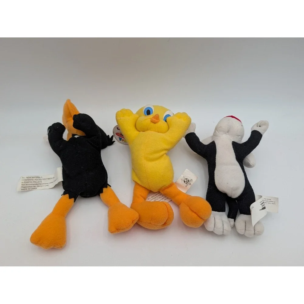 Play By Play Looney Tunes Plush Tweety Daffy Sylvester Lot 1997